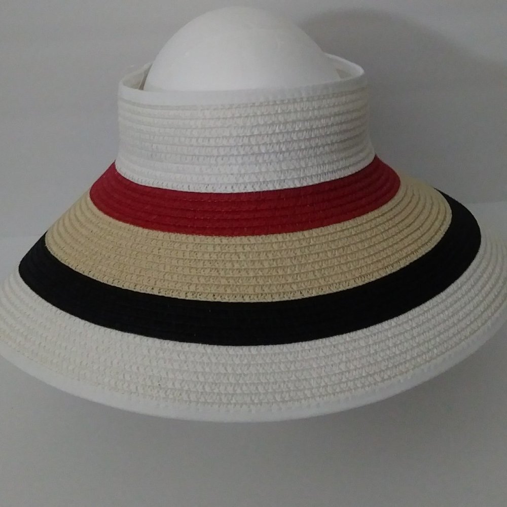 Magid Roll-Up Straw Visor Sun  Hat